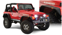 Thumbnail for Bushwacker 97-06 Jeep Wrangler Flat Style Flares 4pc - Black
