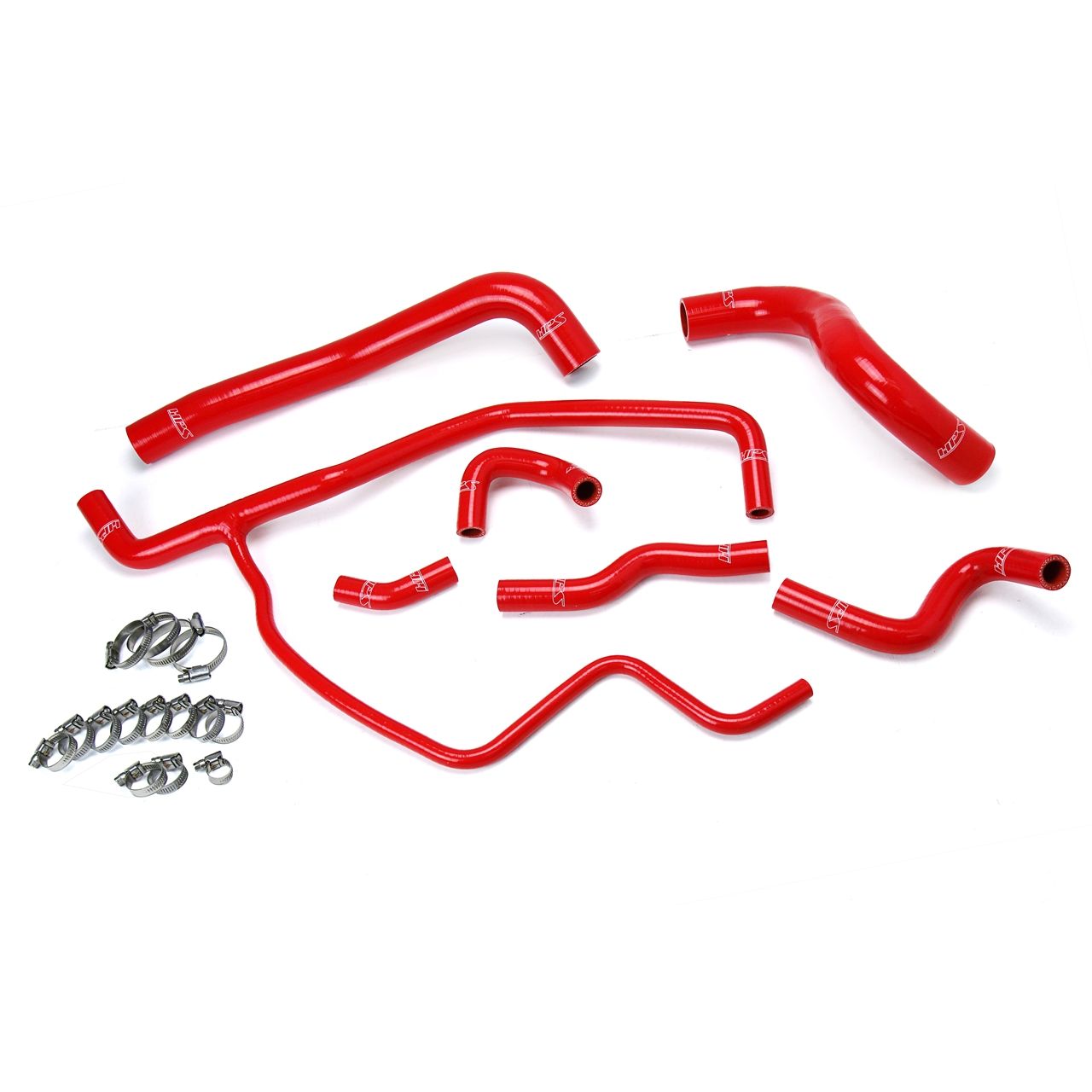 HPS Red Reinforced Silicone Radiator + Heater Hose Kit Coolant for Dodge 11-17 Charger 3.6L V6