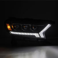 Thumbnail for AlphaRex 19-21 Ford Ranger NOVA LED Proj Headlights Plank Style Black w/Activ Light/Seq Signal/DRL