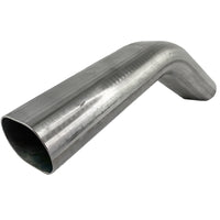 Thumbnail for Granatelli 3in Oval Stainless Steel Vertical Radius 45 Deg bend 4.5in Bend Radius Tubing