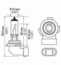 Thumbnail for Hella Bulb H10/9145 12V 45W Py20D T4 Sb
