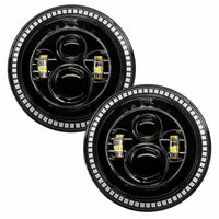Thumbnail for Oracle 7in High Powered LED Headlights - Black Bezel - ColorSHIFT - BC1 SEE WARRANTY