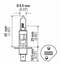 Thumbnail for Hella Bulb H1 12V 55W P145S T25 Sb
