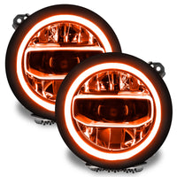 Thumbnail for Oracle Jeep Wrangler JL/Gladiator JT RGB+W Headlight DRL Upgrade Kit - ColorSHIFT SEE WARRANTY