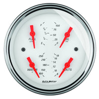 Thumbnail for Autometer Arctic White 5in Quad GA, Fuel Level, 0-90 OHM