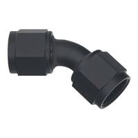 Thumbnail for DeatschWerks 10AN Flare Female Swivel 45-Degree to 10AN Flare Female Swivel - Anodized Matte Black