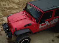 Thumbnail for DV8 Offroad 07-18 Jeep Wrangler JK Metal Heat Dispersion Hood - Primer Black