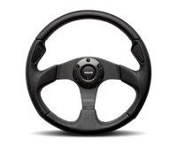 Thumbnail for Momo Jet Steering Wheel 320 mm -  Black AirLeather/Black Spokes