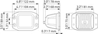 Thumbnail for Hella Universal Black Magic 3.2in L.E.D. Cube Kit - Flood Beam (Flush Mount)