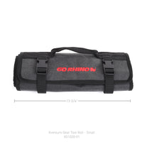 Thumbnail for Go Rhino XVenture Gear Tool Roll - Small (4x4in. Closed) 12oz Waxed Canvas - Black