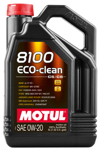 Thumbnail for Motul 5L Synthetic Engine Oil 8100 0W20 Eco-Clean