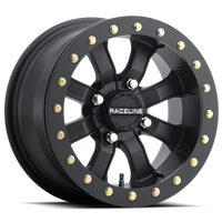 Thumbnail for Raceline A71B Mamba 14x7in / 4x156 BP / 30mm Offset / 132.5mm Bore - Satin Black Beadlock Wheel