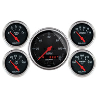 Thumbnail for Autometer Designer Black Dash Kit 5pc MPH / Fuel / Oil / WTMP / Volt
