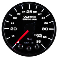 Thumbnail for Autometer Spek-Pro - Nascar 2-1/16in Water Press 0- 35 psi Bfb Sp