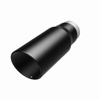 Thumbnail for MagnaFlow Tip Stainless Black Coated Single Wall Round Single Outlet 5in Dia 3.5in Inlet 14.5in L