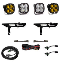 Thumbnail for Baja Designs 2021+ Ford F150 Fog Pocket Kit SAE Amber Squadron Pro DC