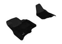 Thumbnail for 3D MAXpider 2011-2012 Ford F-250/350/450 Supercab/Supercrew Kagu 1st Row Floormat - Black