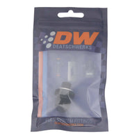 Thumbnail for DeatschWerks 8AN Male Flare to M12 X 1.5 Male Metric Adapter (Incl Washer) - Anodized Matte Black
