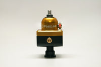 Thumbnail for Fuelab 575 Carb Adjustable Mini FPR Blocking 4-12 PSI (1) -6AN In (2) -6AN Out - Gold
