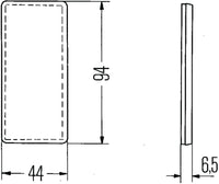 Thumbnail for Hella Reflective Adhesive 3326 SAE/ECE Red 2-Pack