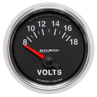 Thumbnail for Autometer GS 52mm 8-18 Volts Short Sweep Electronic Voltmeter Gauge