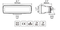 Thumbnail for Go Rhino Xplor Blackout Series Sixline LED Flood Light Kit (Surface/Threaded Stud Mnt) - Blk (Pair)