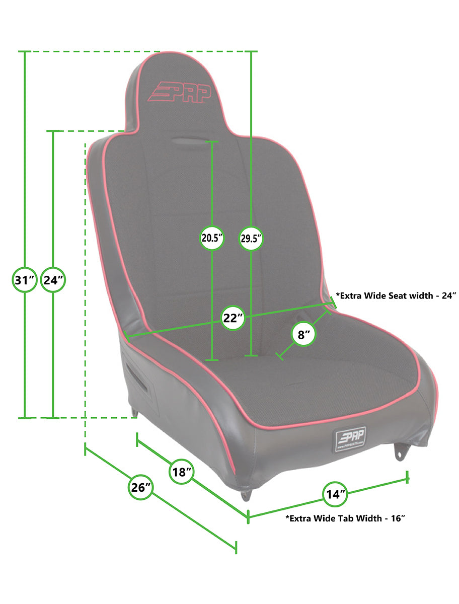 PRP Premier High Back/Extra Wide Suspension Seat