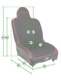 Thumbnail for PRP Premier Low Back Suspension Seat - Rear