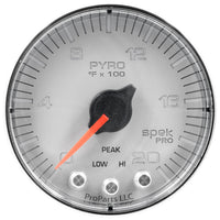 Thumbnail for Autometer Spek-Pro Gauge Pyro. (Egt) 2 1/16in 2000f Stepper Motor W/Peak & Warn Slvr/Chrm