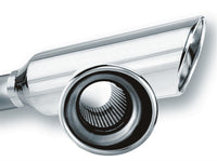 Thumbnail for Borla 2.25in Inlet 4in Round Rolled Angle Cut Resonated x 13in Long Exhaust Tip