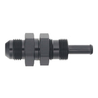 Thumbnail for DeatschWerks 8AN Male Flare to Straight 5/16in Single Hose Barb - Anodized Matte Black