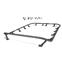 Thumbnail for Go Rhino SRM300 Tri-Rail Kit (For 80x40in. Rack) - Tex. Blk (Rails ONLY - Req. Platform)