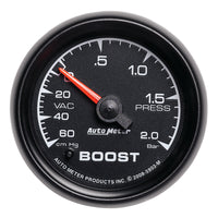 Thumbnail for Autometer ES 52mm 60cm.Hg - 2.0 Bar Mechanical Boost/Vacuum Gauge