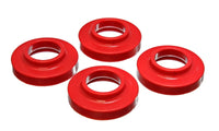 Thumbnail for Energy Suspension 97-06 Jeep Wrangler TJ / 84-01 Cherokee Red Front or Rear Coil Lift Isolator Set