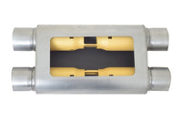 Thumbnail for Gibson MWA Superflow Dual/Dual Oval Muffler - 4x9x14in/2.5in Inlet/2.5in Outlet - Stainless