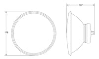 Thumbnail for Hella 178mm (7in) H4 12V 60/55W Single High/Low Beam Headlamp