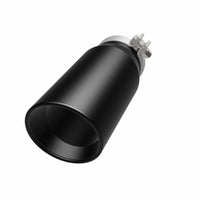 Thumbnail for MagnaFlow Tip Stainless Black Coated Single Double Round Single Outlet 5in Dia 4in Inlet 13in L