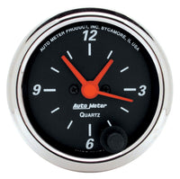 Thumbnail for Autometer Designer Black 2-1/16in Analog 12 Hour Clock