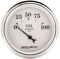 Thumbnail for Autometer Old Tyme White 5 Piece Kit (MPH/FUEL/OILP/WTMP/BAT) 59-60 Chevy Car Direct-Fit Dash Kit