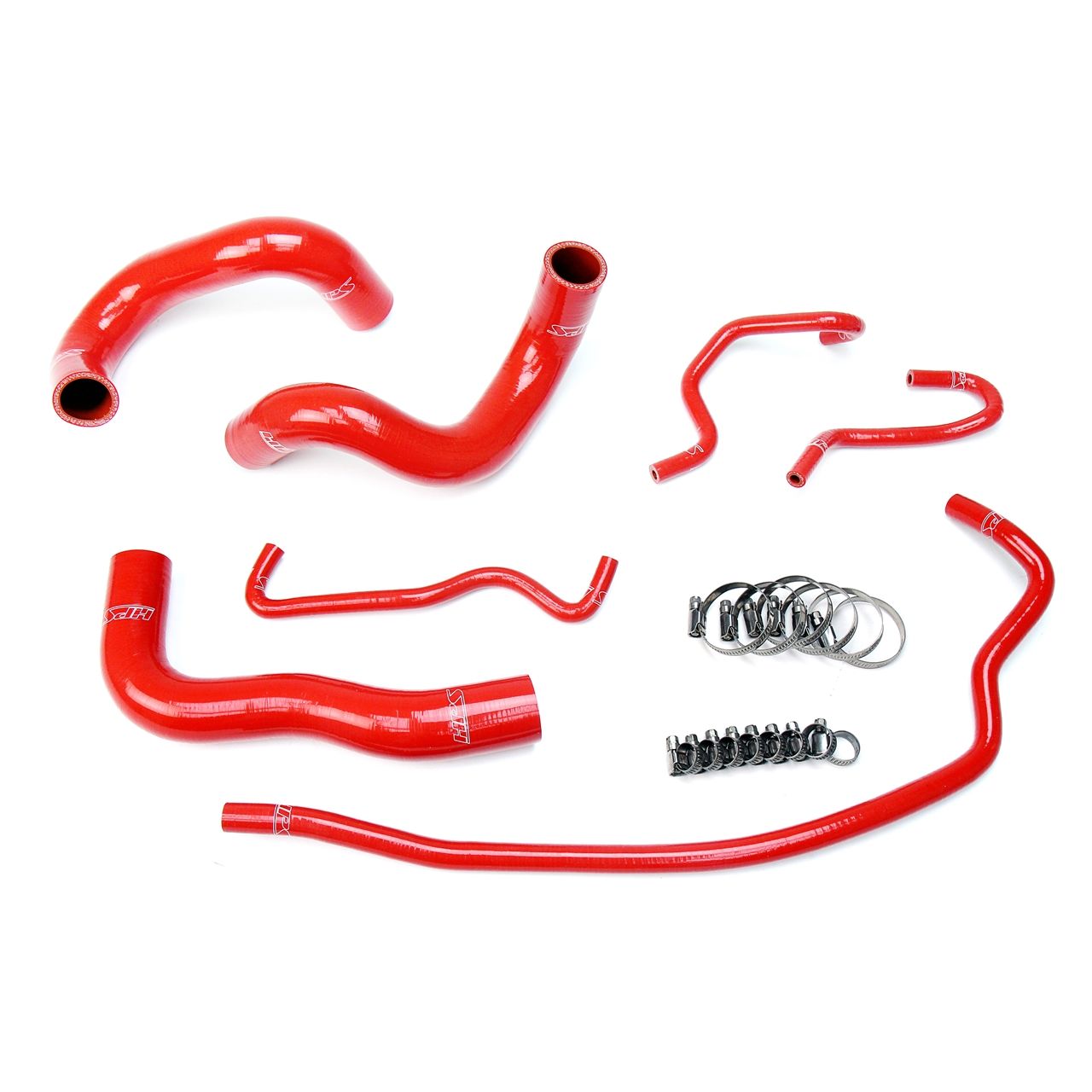 HPS Red Reinforced Silicone Radiator Hose Kit Coolant for Toyota 14-18 Corolla 1.8L