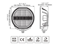 Thumbnail for Go Rhino Xplor Blackout Series Maxline LED Hi/Low Beam w/Multi DRL (Surface Mount) 7in. - Blk