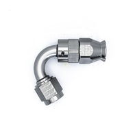 Thumbnail for DeatschWerks 6 AN Female Flare Swivel 120-Degree Hose End PTFE - Anodized Matte Black