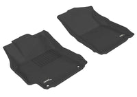 Thumbnail for 3D MAXpider 2012-2014 Toyota Camry/Camry Hybrid Kagu 1st Row Floormat - Black