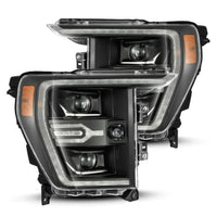 Thumbnail for AlphaRex 21-22 Ford F150 Luxx-Series Projector Headlights Black w/Activ Light/Seq Signal