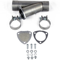 Thumbnail for Granatelli 2.25in Aluminized Mild Steel Manual Exhaust Cutout w/Slip Fit/Band Clamp