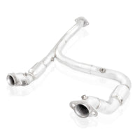 Thumbnail for Stainless Works 2015-16 F150 2.7L Downpipe 3in High-Flow Cats Y-Pipe Factory Connection