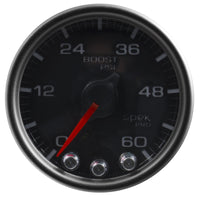 Thumbnail for Autometer Spek-Pro Gauge Boost 2 1/16in 60psi Stepper Motor W/Peak & Warn Blk/Black