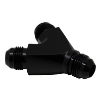 Thumbnail for DeatschWerks 8AN Male Flare to 8AN Male Flare to 8AN Male Flare Y Fitting - Anodized Matte Black