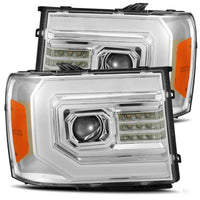Thumbnail for AlphaRex 07-13 GMC 1500HD PRO-Series Projector Headlights Plank Style Chrm w/Activ Light/Seq Signal