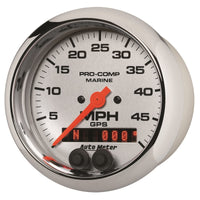 Thumbnail for Autometer Marine Chrome Ultra-Lite 3-3/8in 50MPH GPS Speedometer Gauge